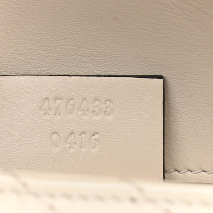 Gucci Calfskin Matelasse Super Mini GG Marmont Shoulder Bag White 7 of 11