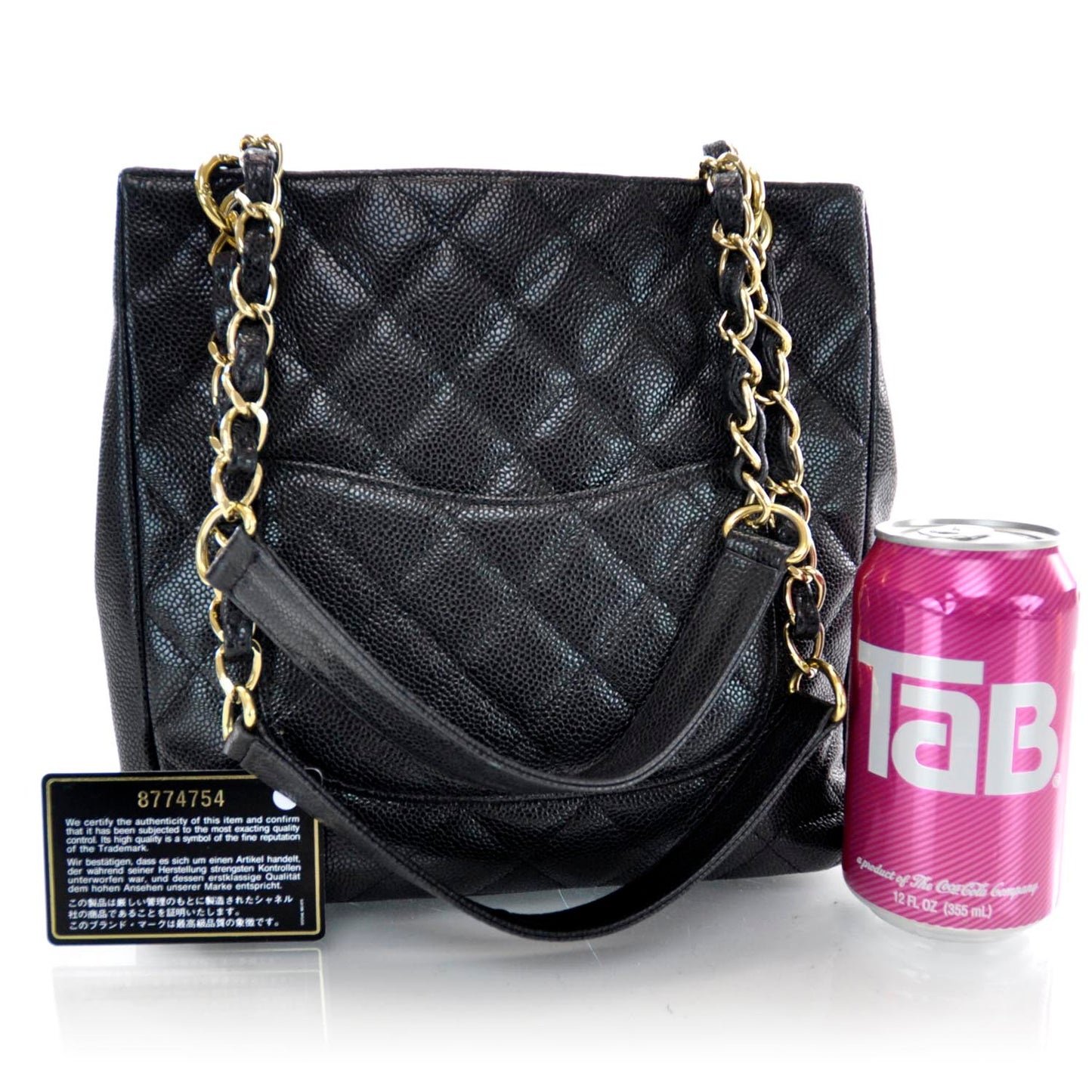 Caviar Petit Shopping Tote PST Black