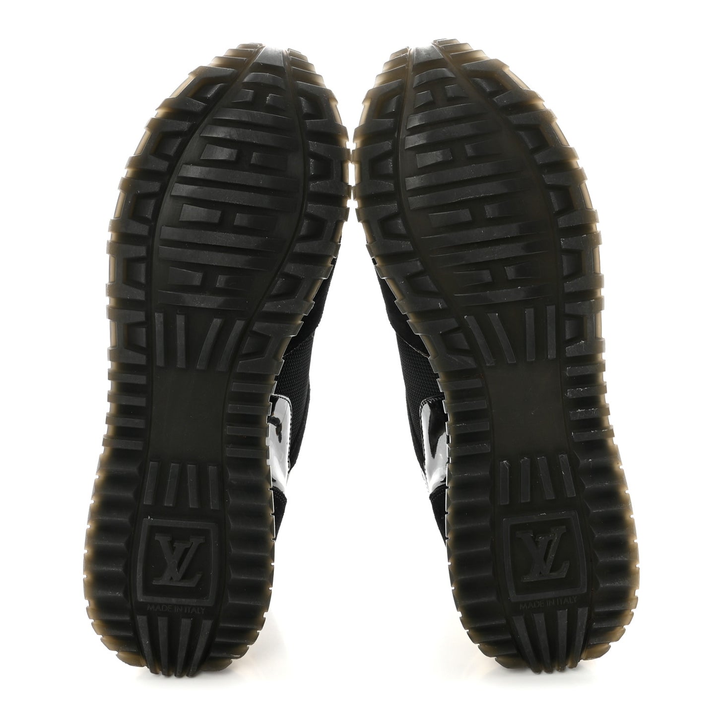Suede Monogram Run Away Sneakers 37.5 Black