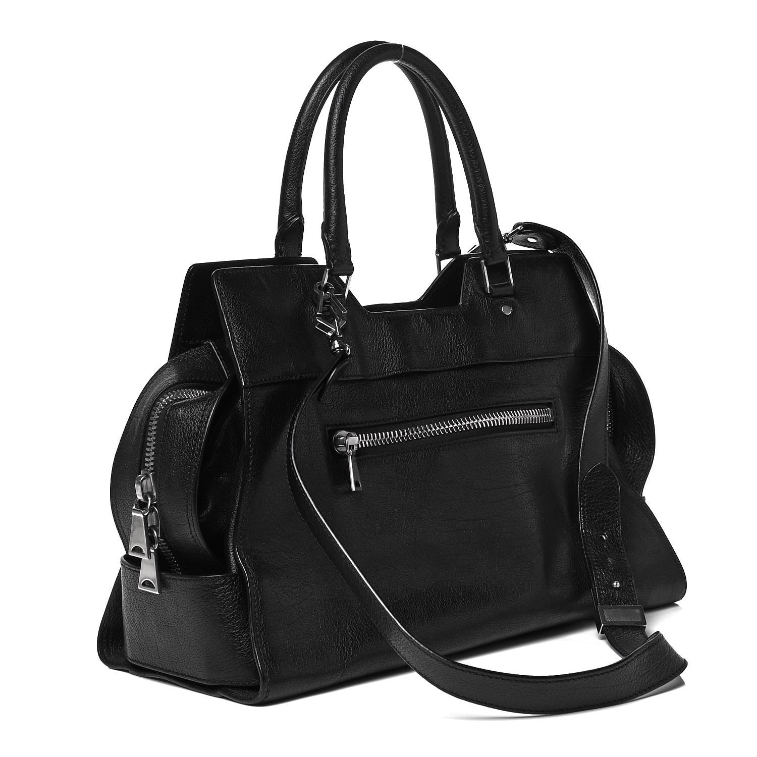 Proenza Schouler Vacchetta Calfskin Small PS13 Satchel Black 3 of 15