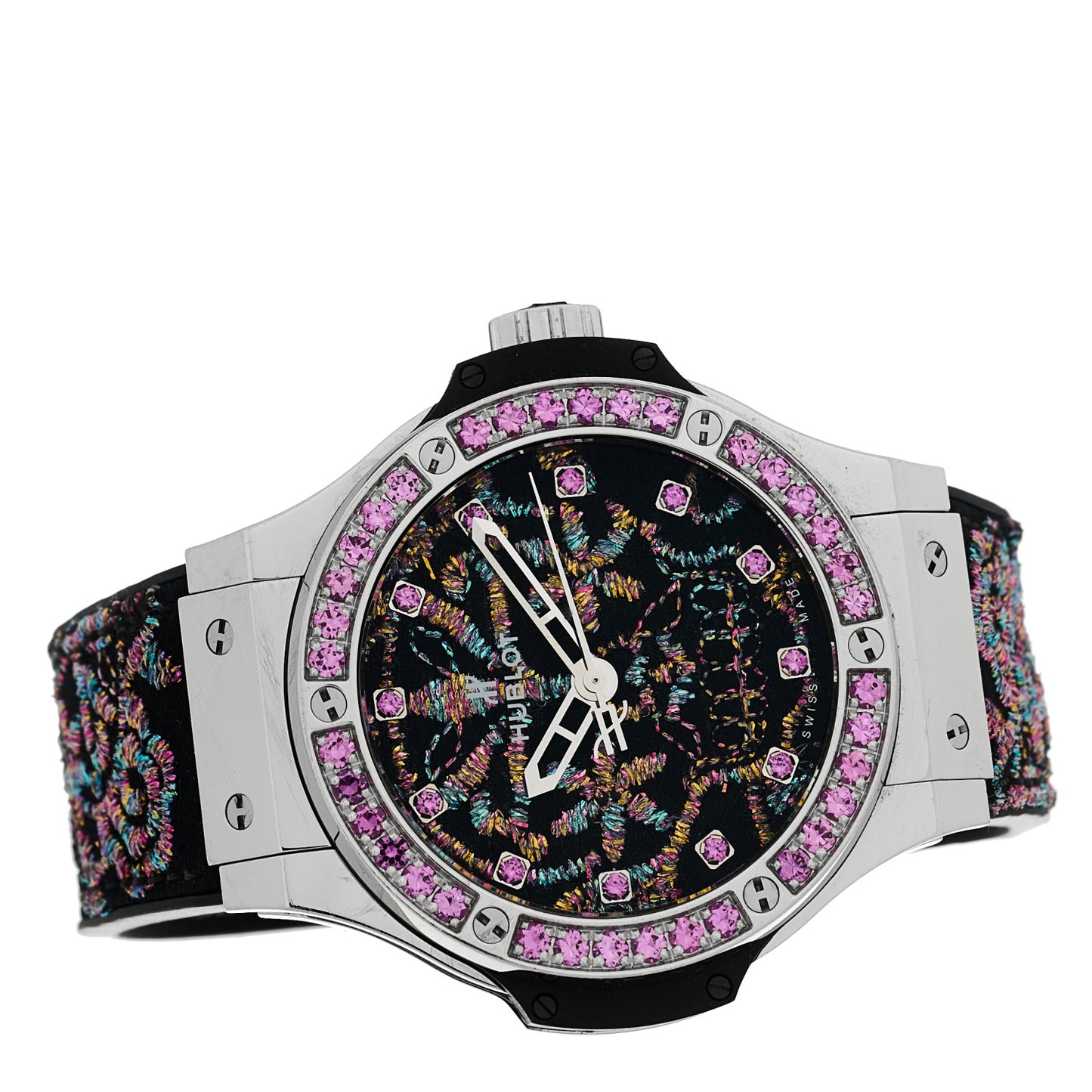 Stainless Steel Sapphire 41mm Big Bang "Broderie Sugar Skull" Limited Edition Automatic Watch 343.SS.6599.NR.1233