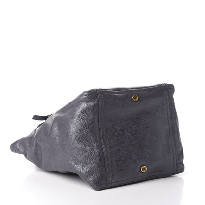 Saint Laurent Calfskin Small Downtown Tote Grey 3 of 9