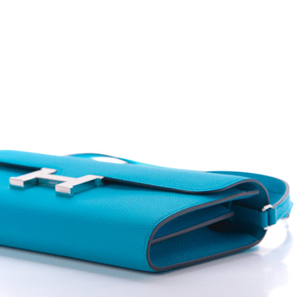Hermes Evercolor Constance Wallet To Go Blue Zanzibar 7 of 9