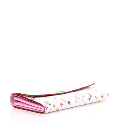 Louis Vuitton Monogram Multicolor Sarah Wallet White Litchi 4 of 12