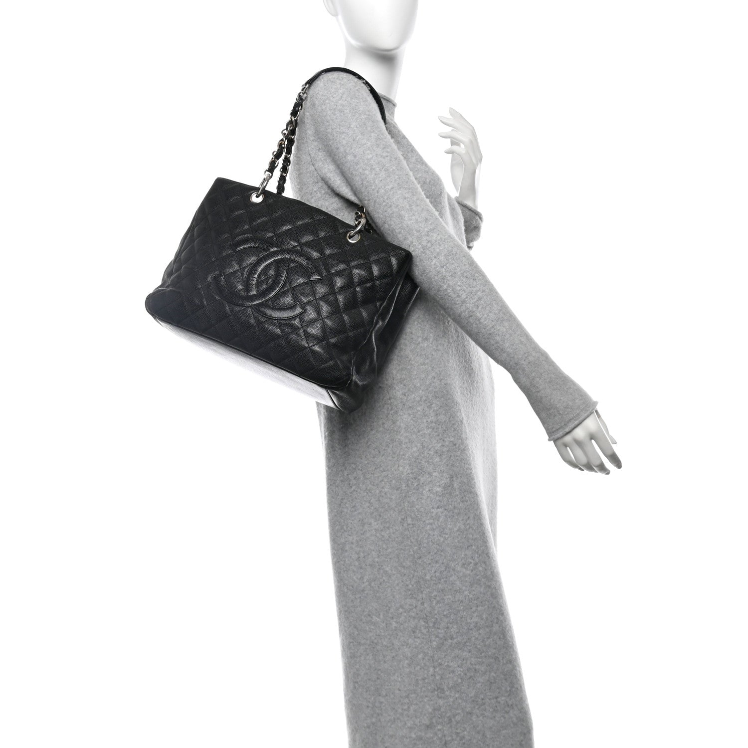 Chanel Caviar Quilted Grand Shopping Tote GST Black 2 of 12