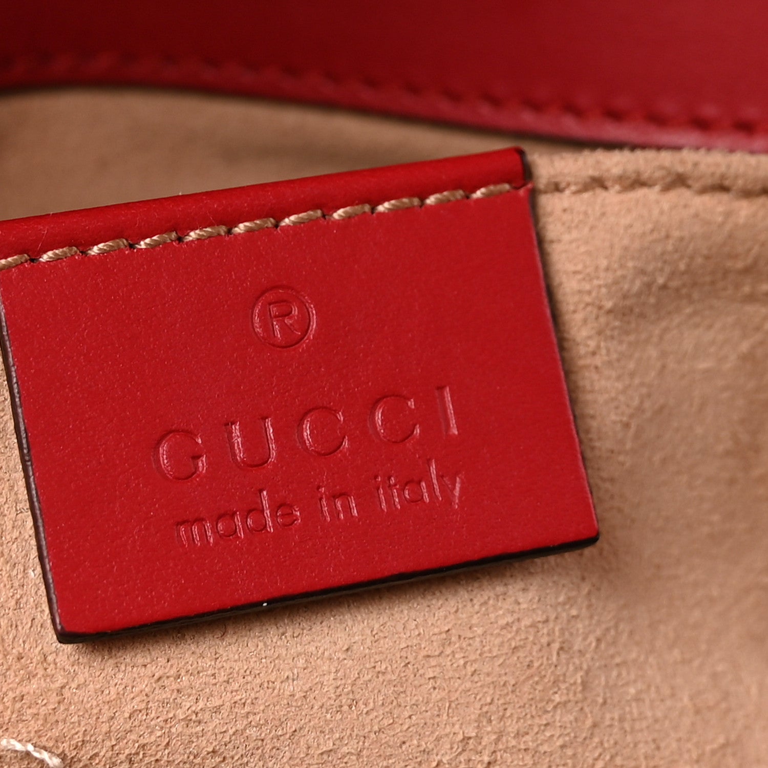 Gucci Calfskin Matelasse Mini GG Marmont Shoulder Bag Hibiscus Red 6 of 10