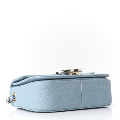 Chanel Caviar Quilted Thread Around Single Flap Blue 3 of 9
