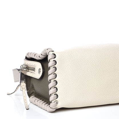 Fendi Cuoio Romano Selleria Vitello Dolce Lace Up Lei Boston Tote Camelia Milk Grigio Polvere 5 of 12