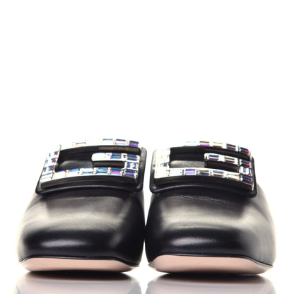 Gucci Malaga Kid Crystal Square G Madelyn Mules 36.5 Black 2 of 9