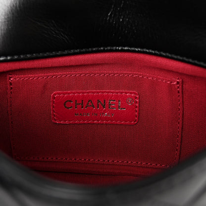 Chanel Calfskin Quilted Mini Rectangular Crystal Pearls Chain Flap Black 6 of 9