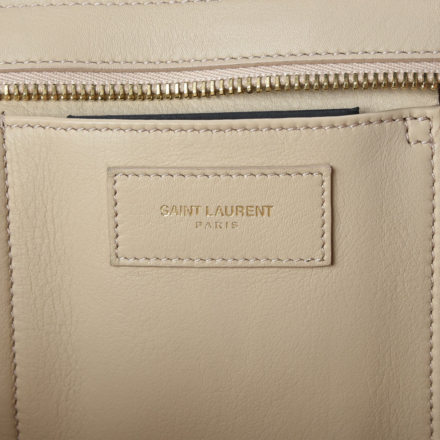 Saint Laurent Calfskin Small Classic Y Cabas Beige 7 of 10