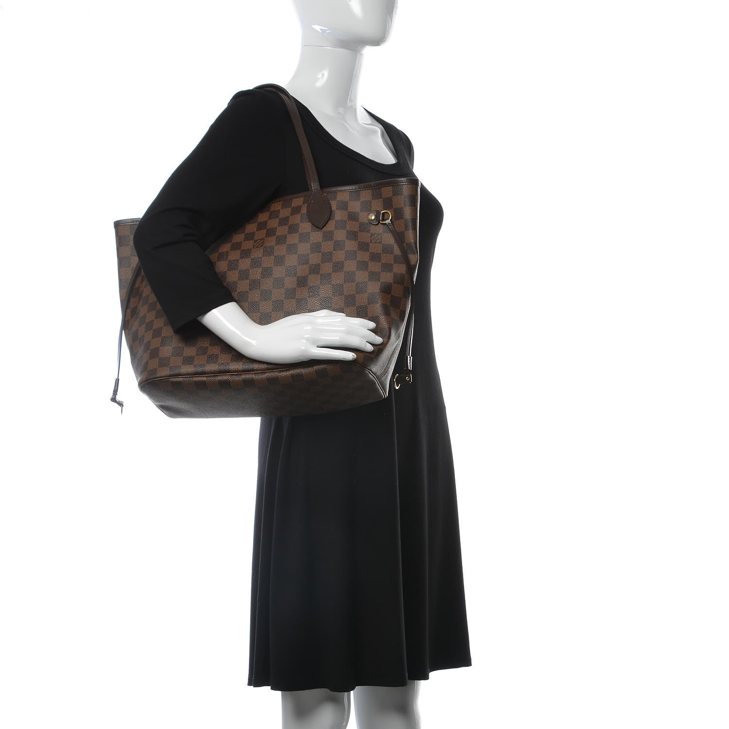 Louis Vuitton Damier Ebene Neo Neverfull MM Rose Ballerine 2 of 16