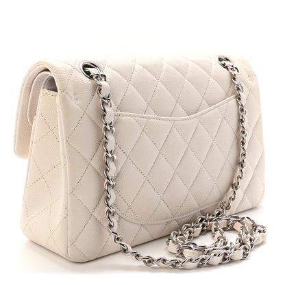 Chanel Caviar Quilted Small Double Flap White 3 of 10