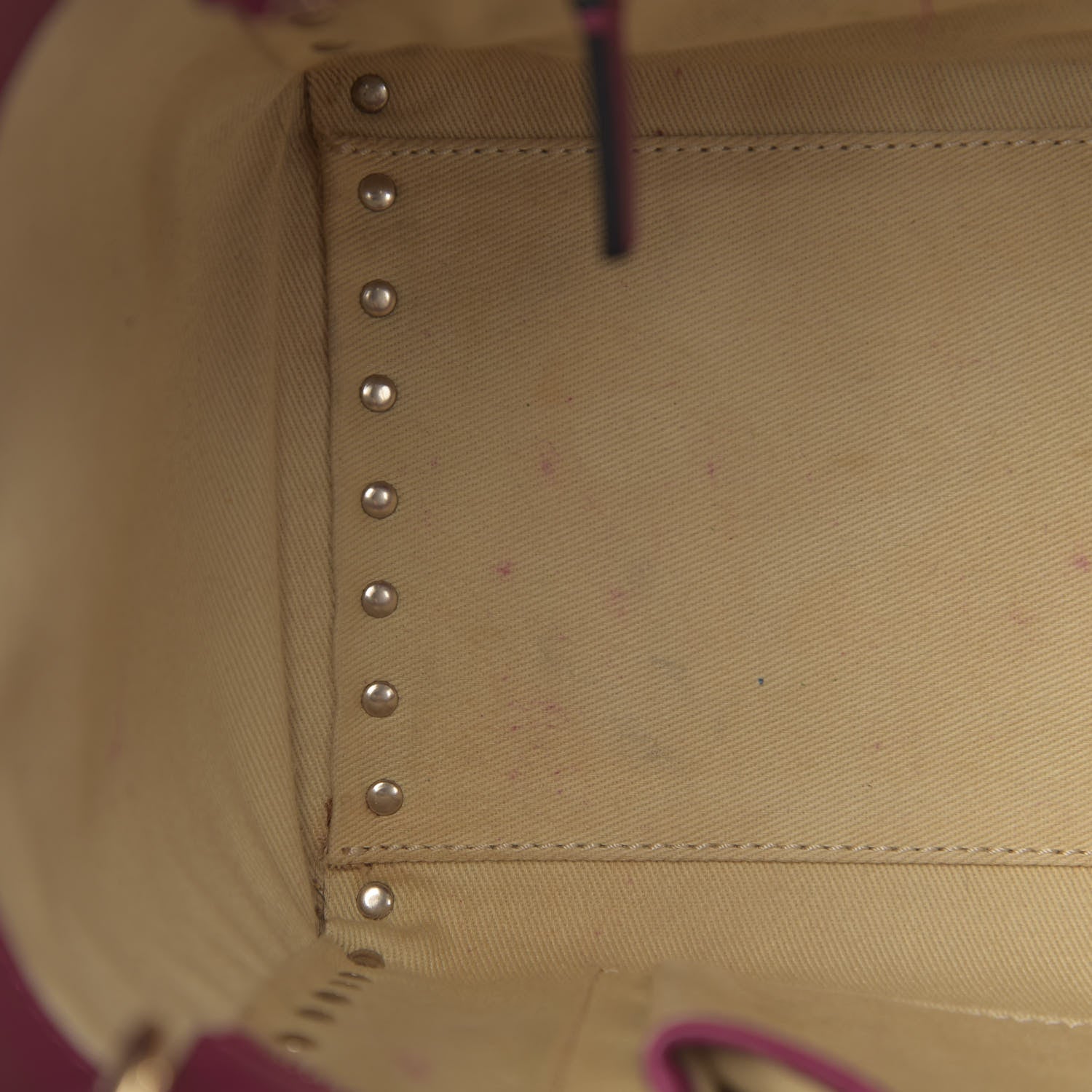 Valentino Garavani Vitello Small Rockstud Double Handle Tote Deep Cyclamin 9 of 17
