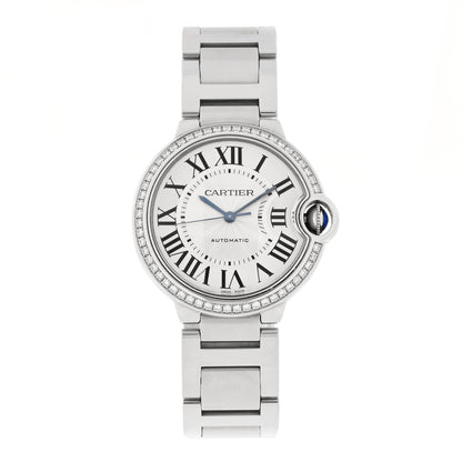 Cartier Stainless Steel Diamond Bezel 36mm Ballon Bleu De Cartier Automatic Watch 1 of 5
