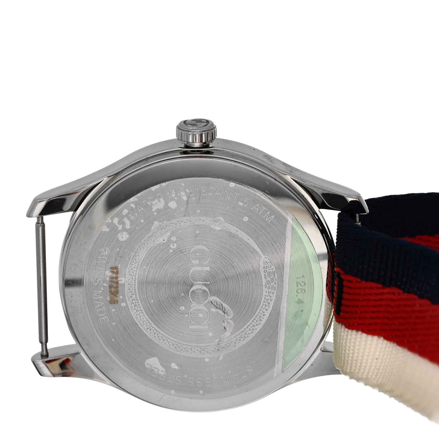 Gucci Stainless Steel Nylon 38mm Le Marche Des Merveilles Wolf Quartz Watch Navy 4 of 4