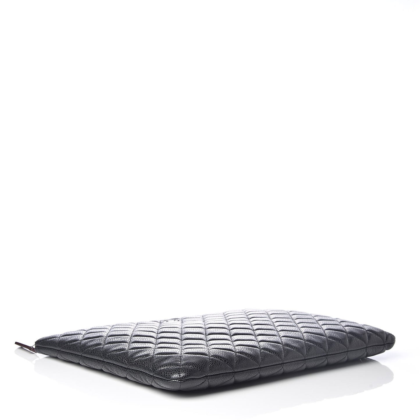 Caviar Quilted Large Cosmetic Case Black