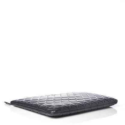Chanel Caviar Quilted Large Cosmetic Case Black 4 of 8