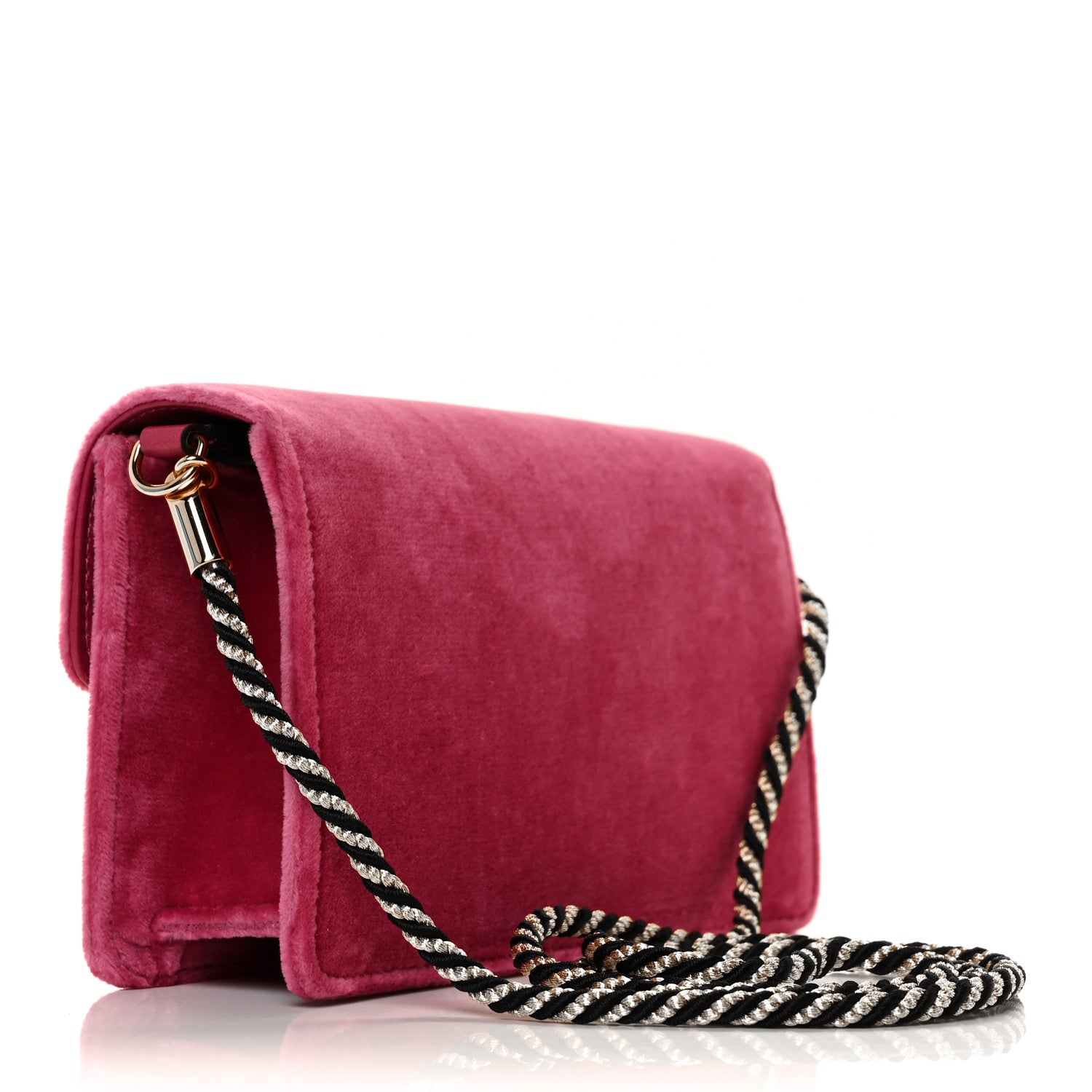 Gucci Velvet Crystal Square G Shoulder Bag Light Raspberry Rose 3 of 10