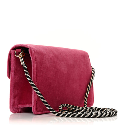 Gucci Velvet Crystal Square G Shoulder Bag Light Raspberry Rose 3 of 10