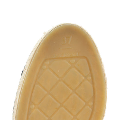 Chanel Lambskin CC Espadrilles 37 Black 6 of 9