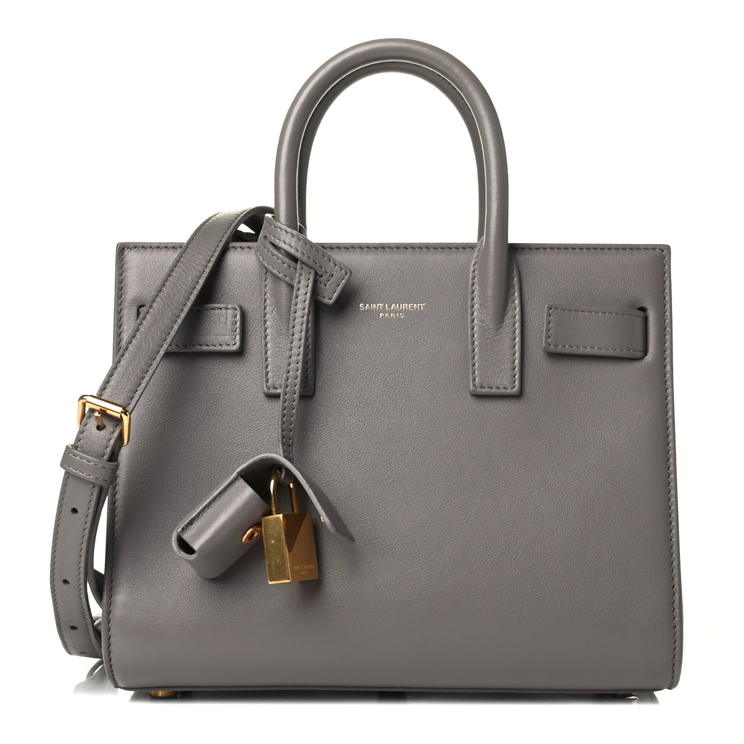 Saint Laurent Calfskin Nano Sac De Jour Fog 1 of 7