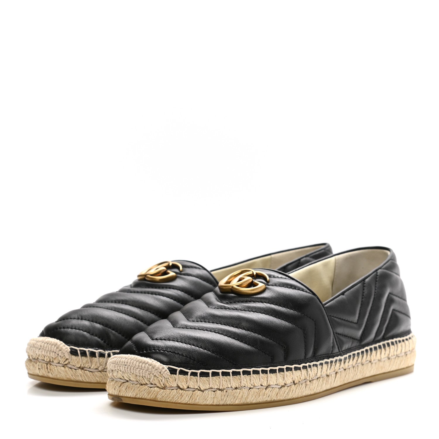 Gucci Nappa Matelasse Mens GG Marmont Espadrilles 11 Black 3 of 14