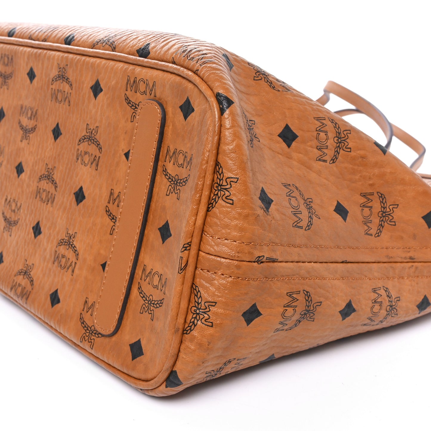 Visetos Medium Reversible Shopper Tote Cognac