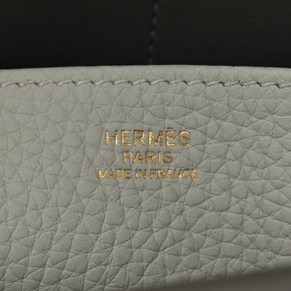 Hermes Taurillon Clemence Verso Halzan 25 Gris Neve Gris Meyer 6 of 11