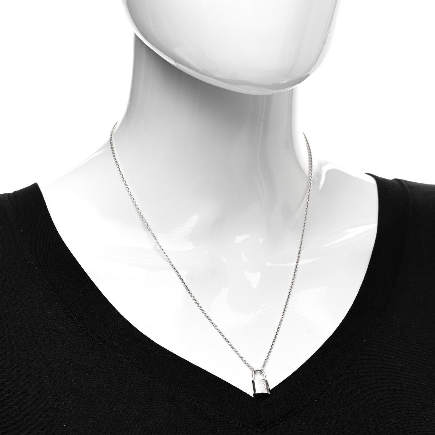 Louis Vuitton Sterling Silver Lockit Necklace 2 of 4