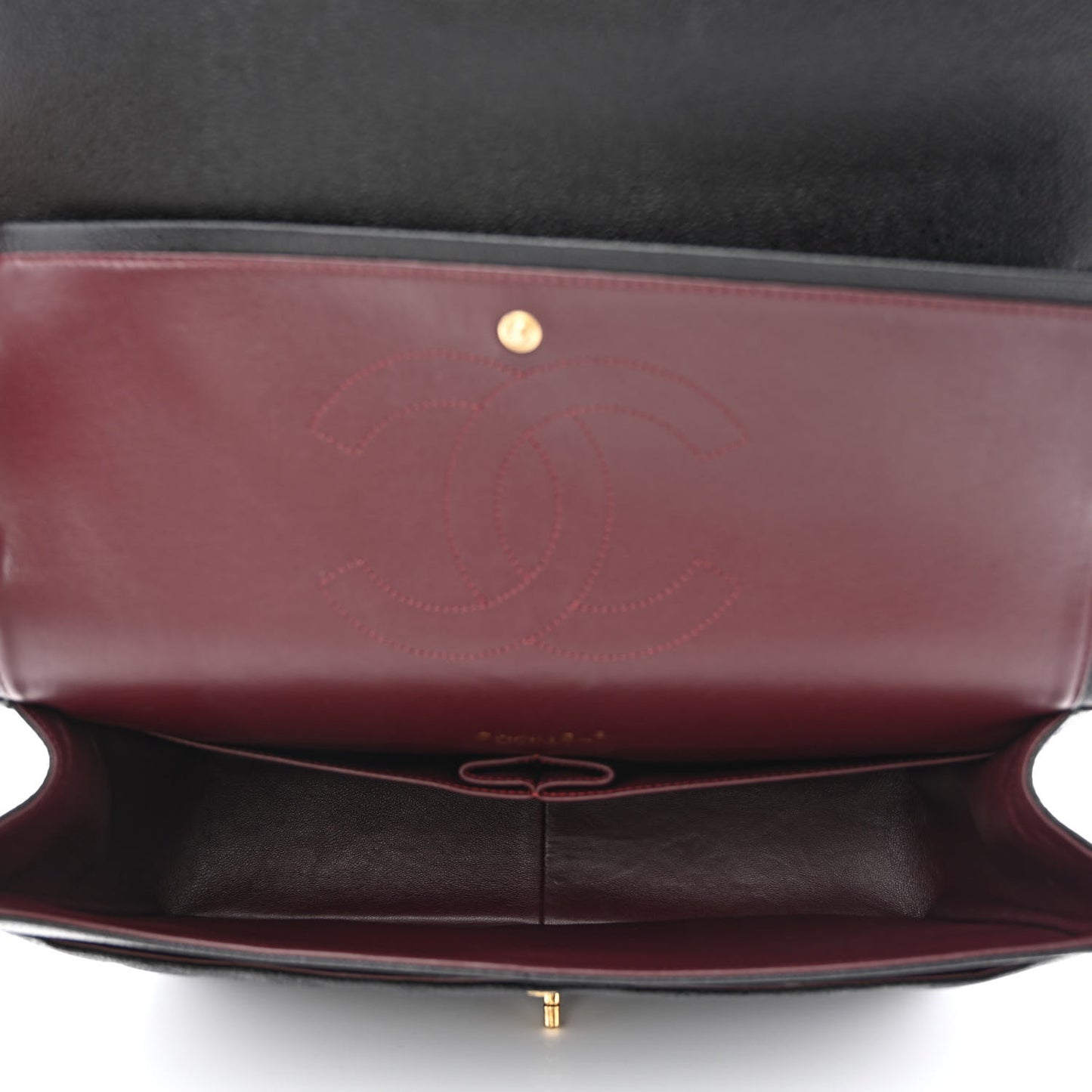 Caviar Quilted Maxi Double Flap Black