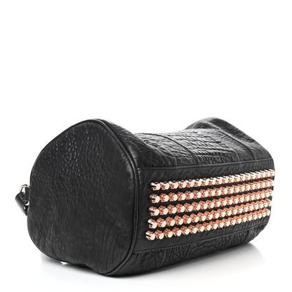 Alexander Wang Pebbled Lambskin Rocco Black Rose Gold Hardware 4 of 14