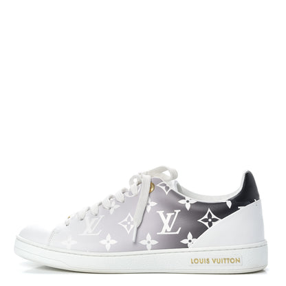 Louis Vuitton Calfskin Monogram Frontrow Sneakers 38 White Black 1 of 9