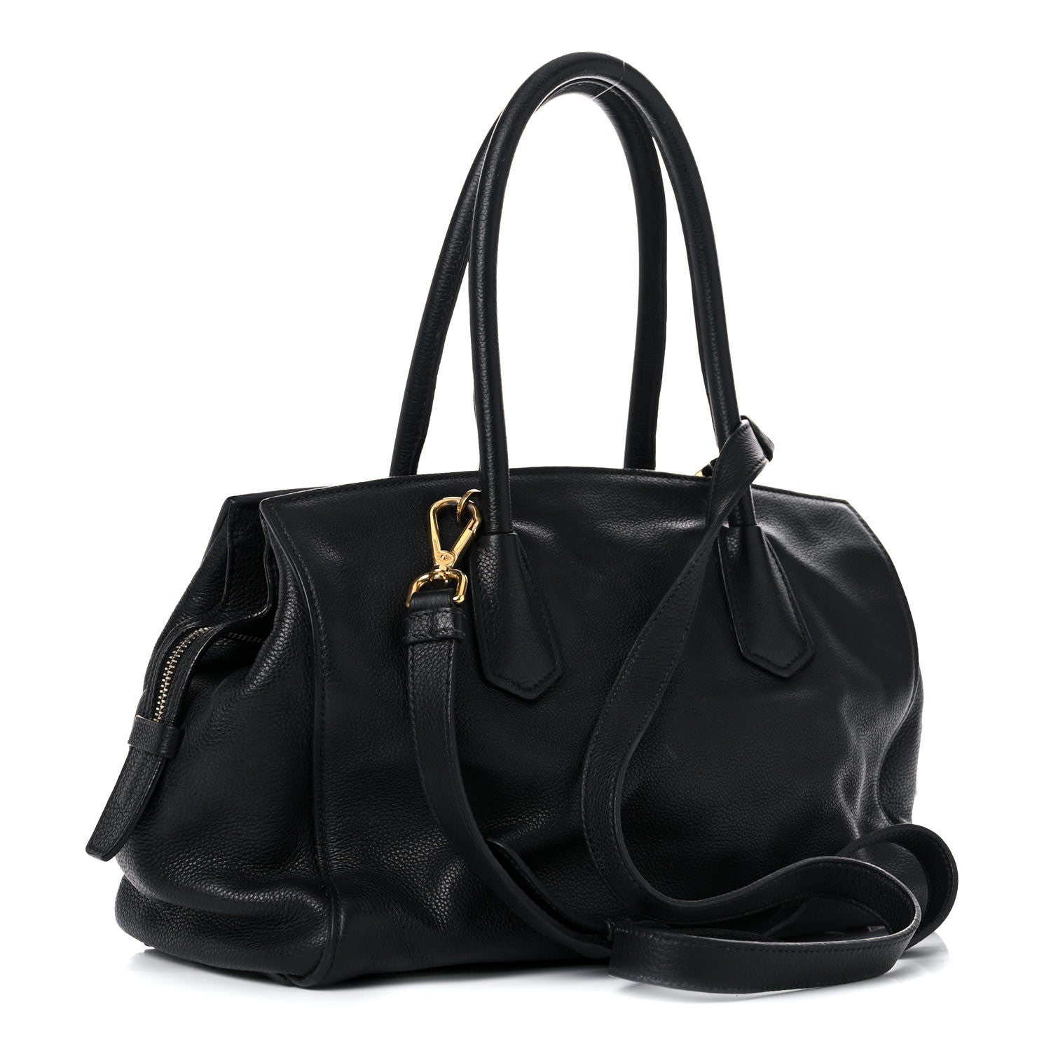 Prada Vitello Grain Tote Black 2 of 15