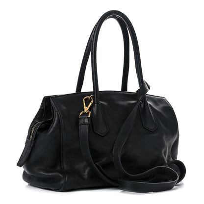 Prada Vitello Grain Tote Black 2 of 15