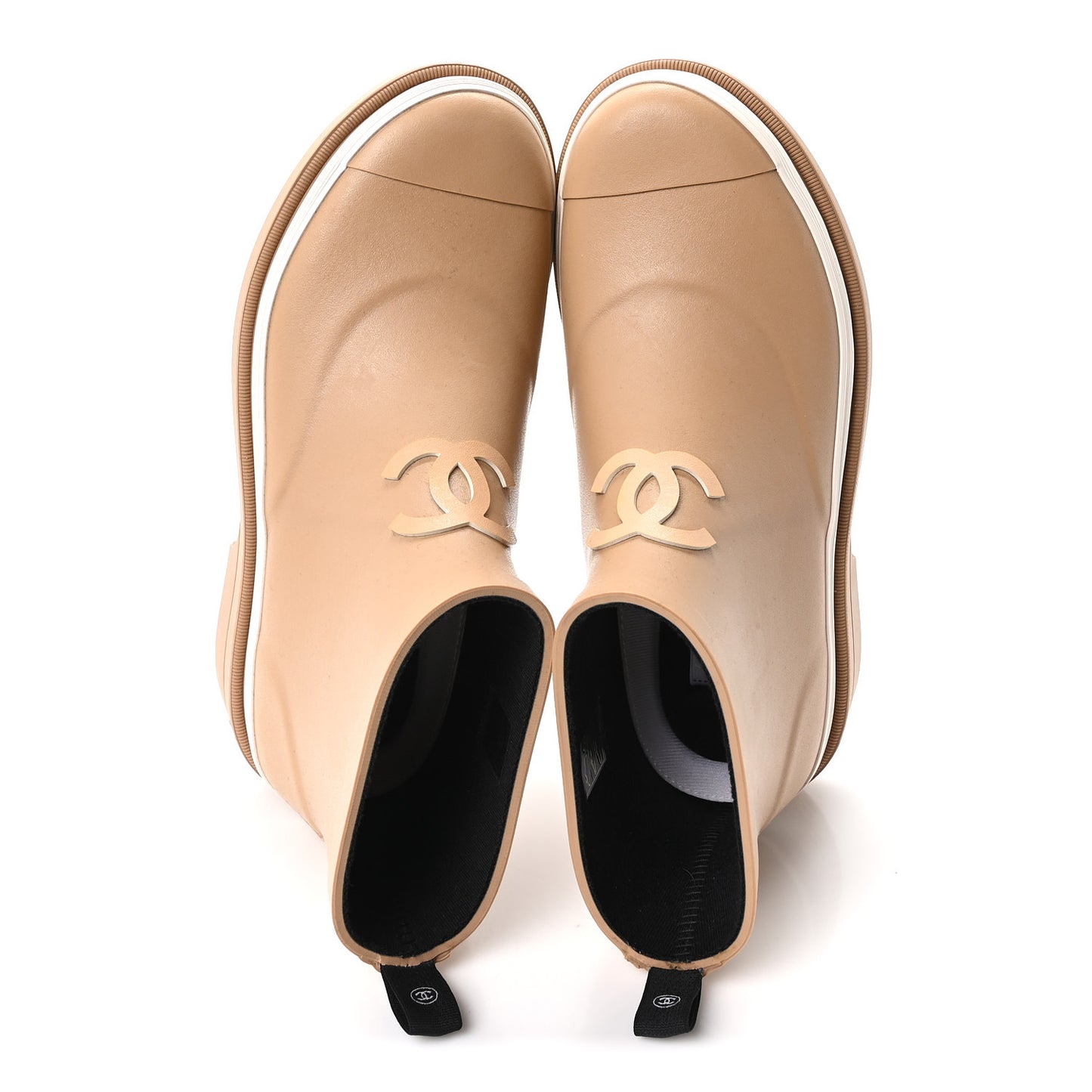 Rubber CC Short Rain Boots 39 Beige