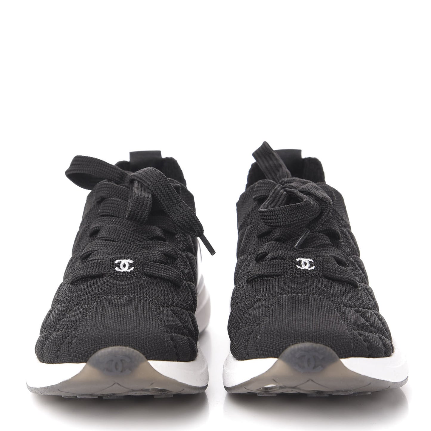 Mixed Fibers Quilted Womens CC Sneakers 35.5 Black