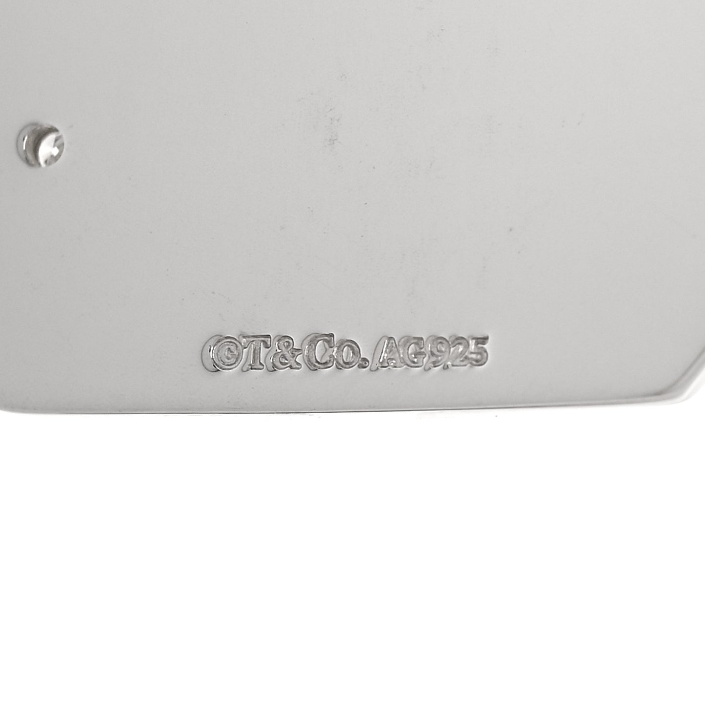 Sterling Silver Diamond Logo Tag Charm