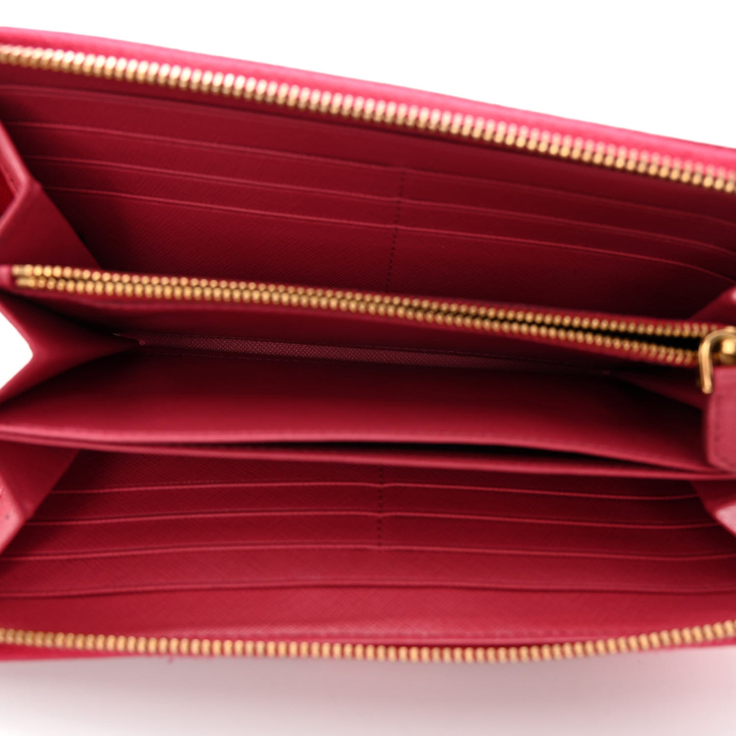 Saffiano Fiocco Bow Zip Around Wallet Peonia