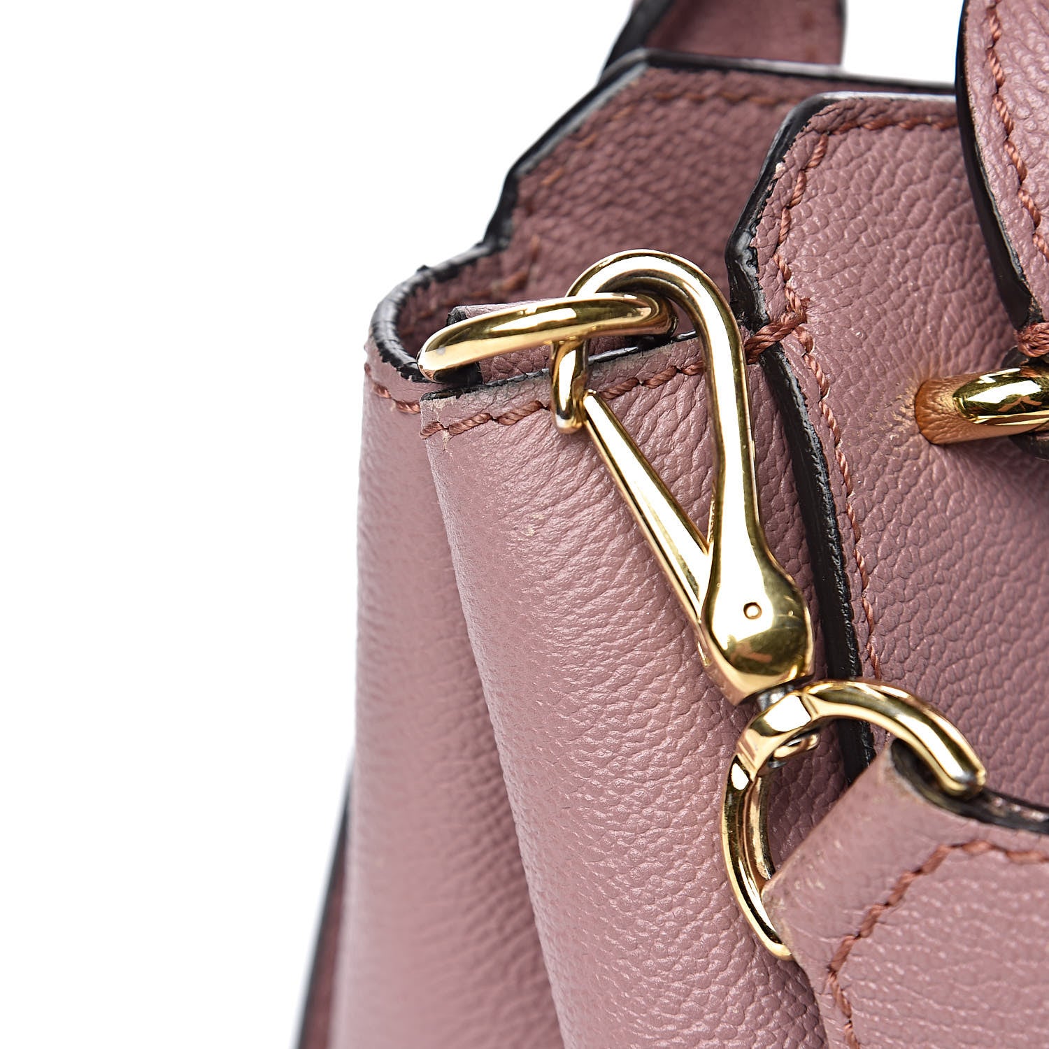 Burberry Soft Grain Calfskin Small Buckle Tote Dusty Pink 8 of 15