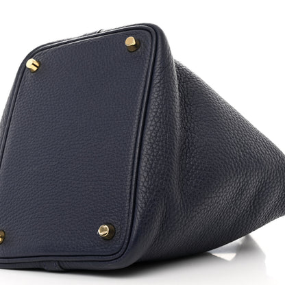 Hermes Taurillon Clemence Picotin Lock 18 PM Bleu Nuit 9 of 13