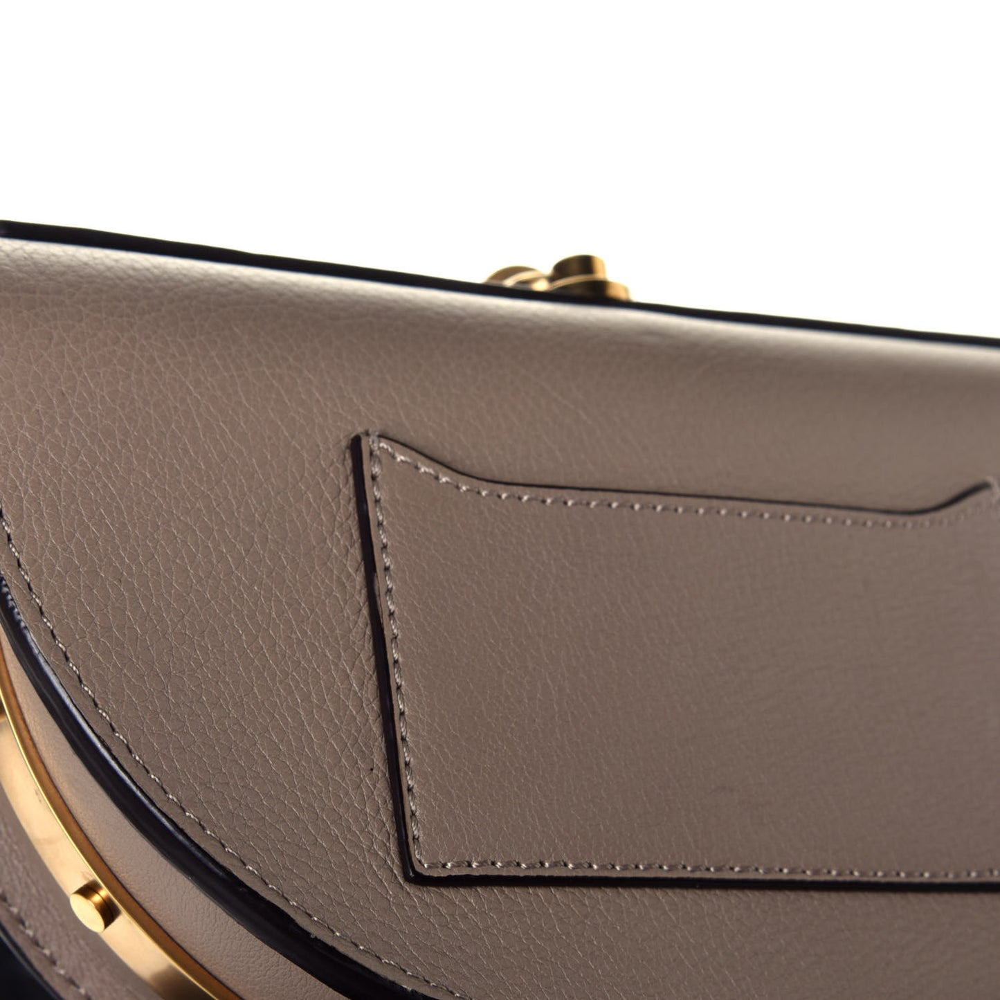 Calfskin Small Nile Bracelet Minaudiere Bag Motty Grey