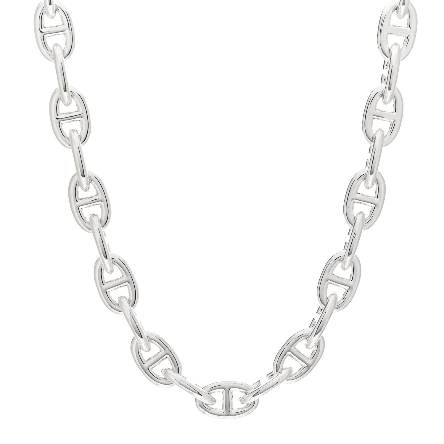 Hermes Sterling Silver Chaine D'Ancre Necklace PM 1 of 4