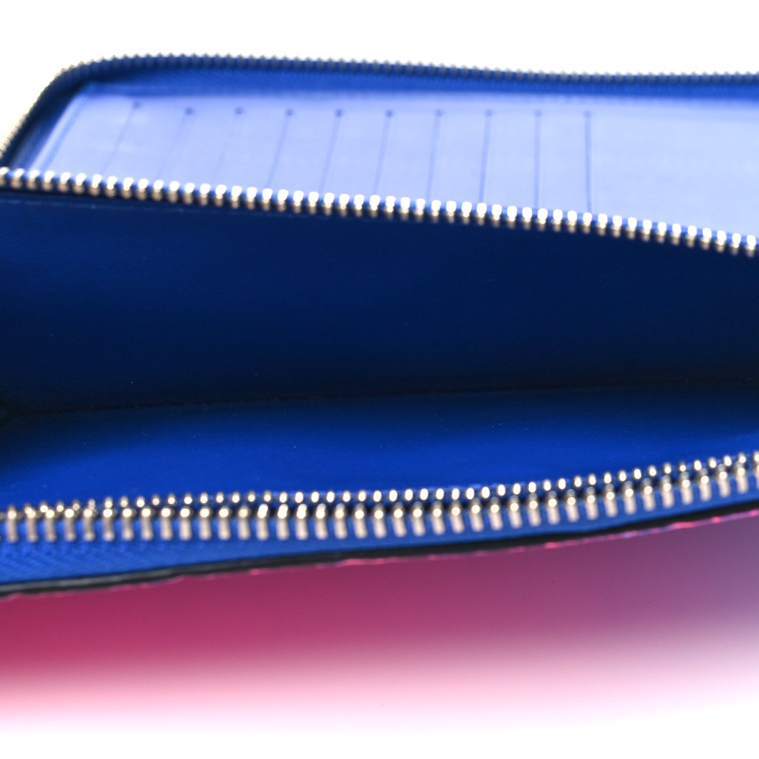 Louis Vuitton Taurillon Illusion Zippy Vertical Wallet Bleu Rose 7 of 11