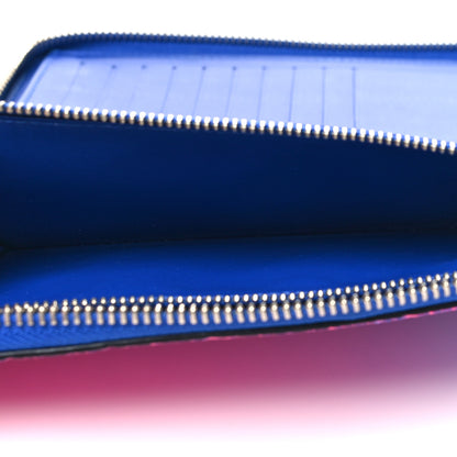 Louis Vuitton Taurillon Illusion Zippy Vertical Wallet Bleu Rose 7 of 11