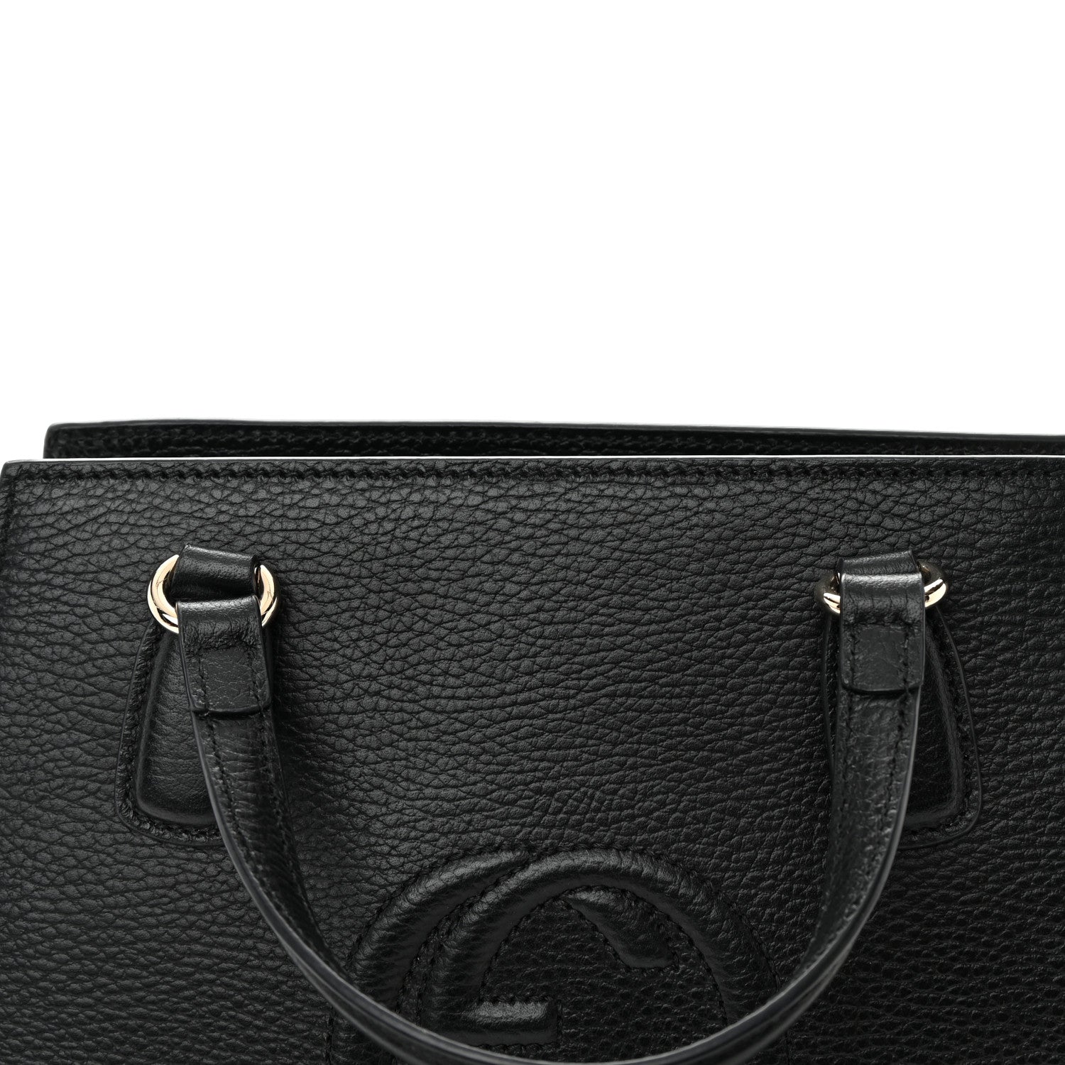 Gucci Pebbled Calfskin Medium Soho Top Handle Satchel Black 15 of 15