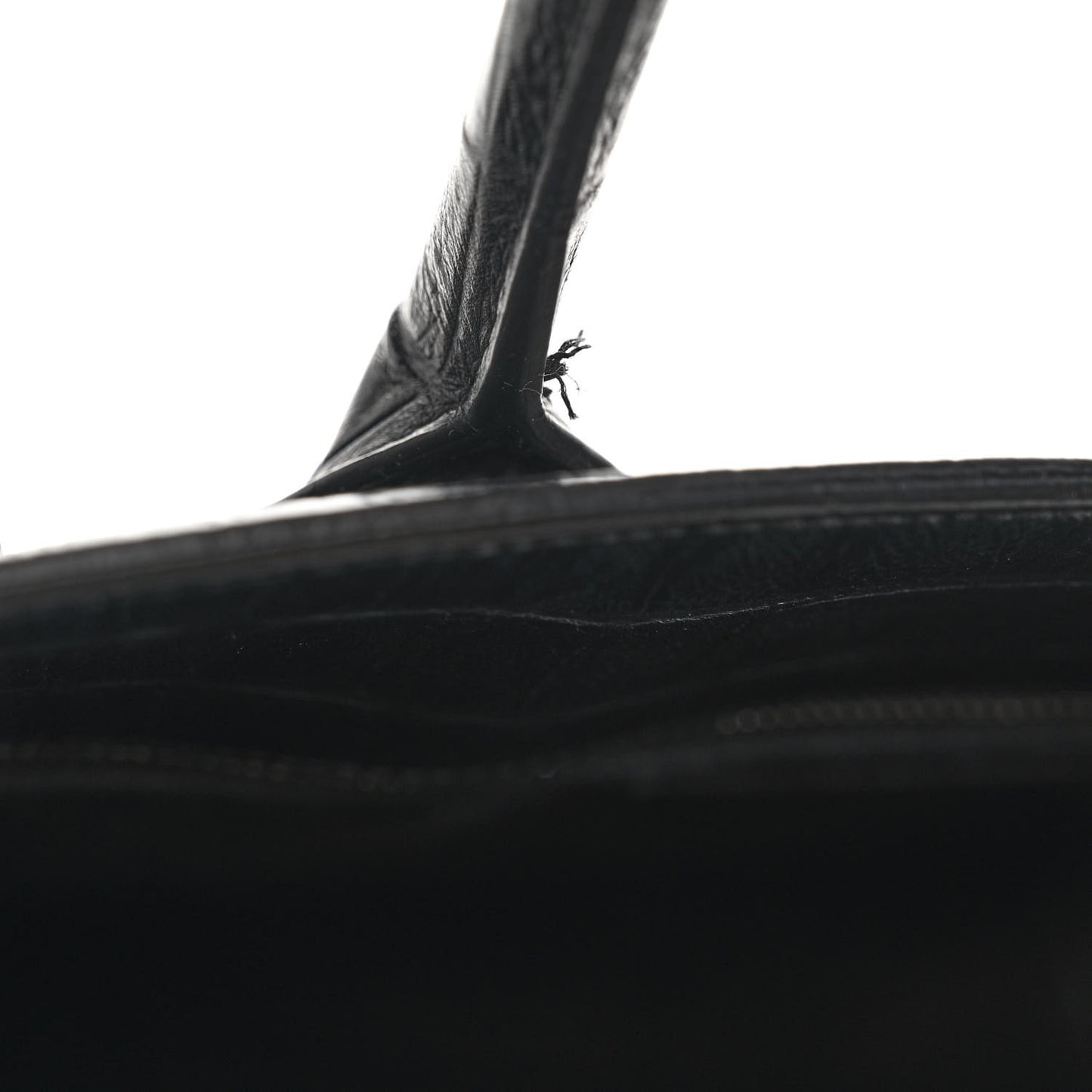 Calfskin Crocodile Embossed Small Sac de Jour Black
