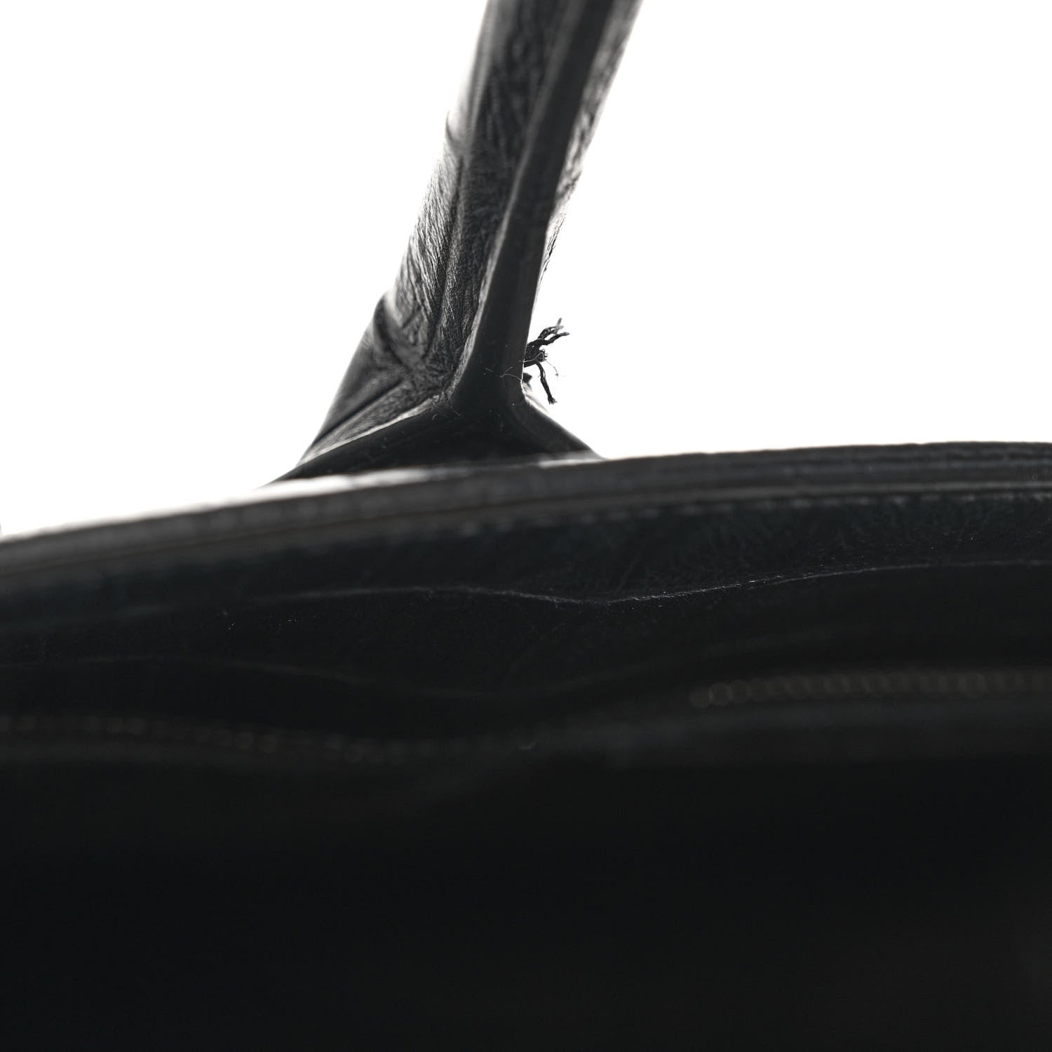 Saint Laurent Calfskin Crocodile Embossed Small Sac de Jour Black 10 of 10