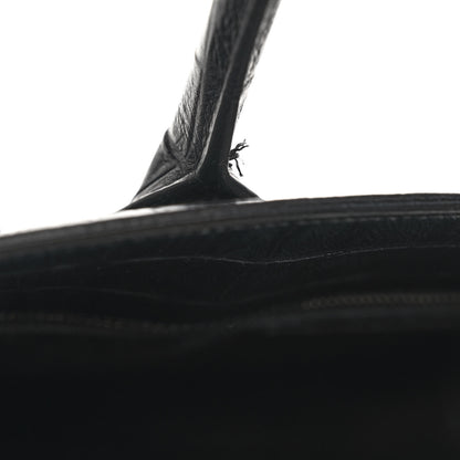 Saint Laurent Calfskin Crocodile Embossed Small Sac de Jour Black 10 of 10