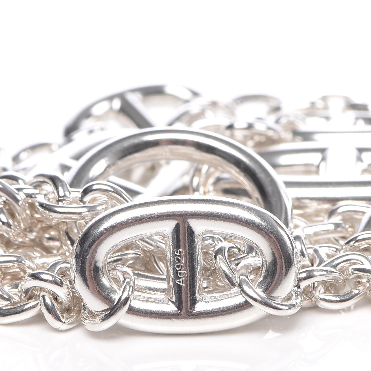 Hermes Sterling Silver Farandole Necklace 160 5 of 8